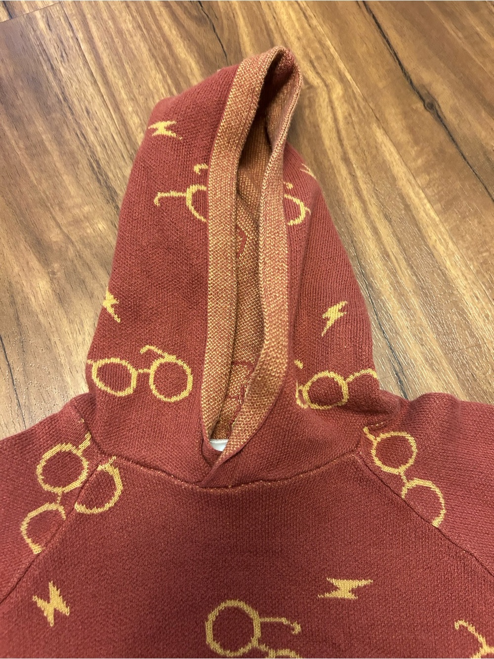 Harry Potter Toddler Knit Sweater 2t Hoodie Round Glasses - Picture 3 of 7